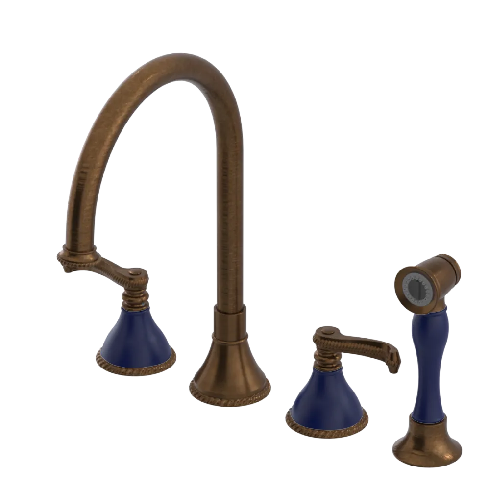 Rubinet Widespread Kitchen Set with Hand Spray Oil Rubbed Bronze