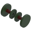 Rubinet Shower Door Knob (set) Green Envy