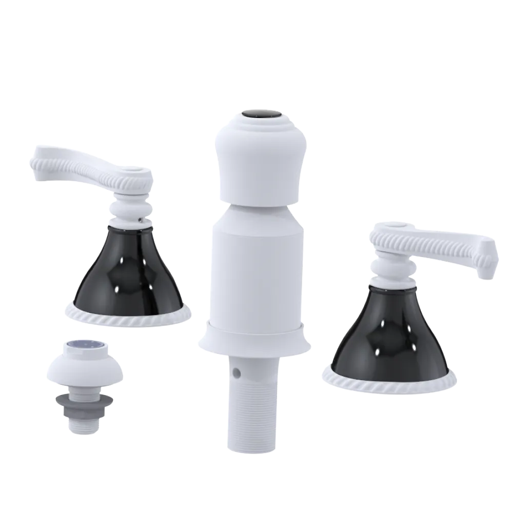 Rubinet Bidet Fitting with Spray, Diverter, and Vacum Breaker (Less Drain) Matt White