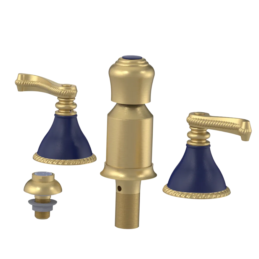 Rubinet Bidet Fitting with Spray, Diverter, and Vacum Breaker (Less Drain) Satin Gold