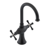Rubinet Single Hole Dual Handle Lav. Set. (less drain) Matt Black