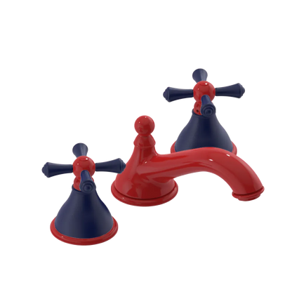 Rubinet Widespread Lav. Set. (less drain) Red