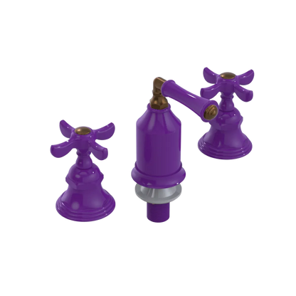 Rubinet Bidet Fitting with Spray, Diverter, and Vacum Breaker (Less Drain) Purple Haze