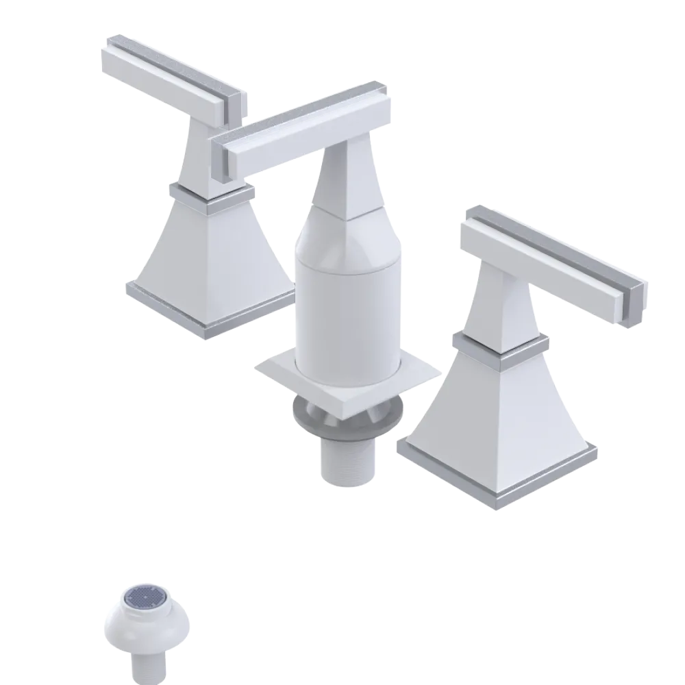 Rubinet Bidet Fitting with Spray, Diverter, and Vacum Breaker (Less Drain) White