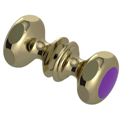 Rubinet Shower Door Knob (set) Natural Brass