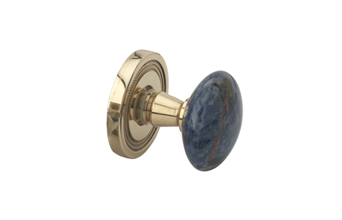 BLEU SODALITE Door Knob & Rose 5120