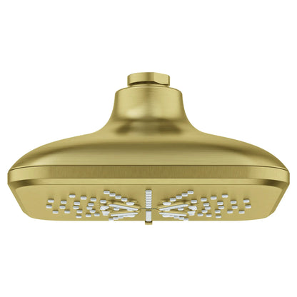 GROHE Rainshower SmartActive Shower Head, 6-1/2" - 3 Sprays, 1.75 GPM (6.6 L/min) – 26797 Brushed Cool Sunrise