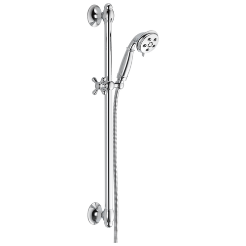 Delta Universal Showering - H2Okinetic® 3-Setting Slide Bar Hand Shower In Chrome