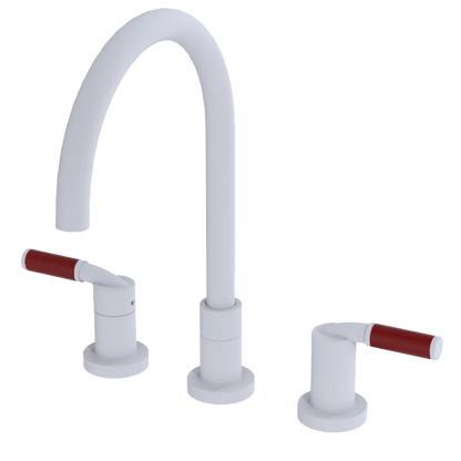 Rubinet Widespread Kitchen Set Matt White