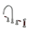 Rubinet Widespread Kitchen Set with Hand Spray Satin Nickel