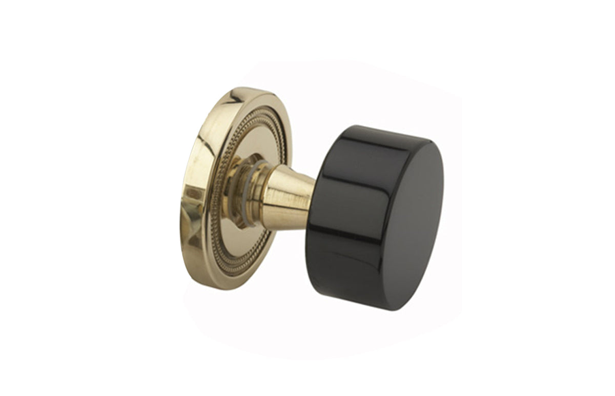FRIENZE BLACK ONYX Door Knob & Rose 5140