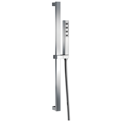 Delta Universal Showering - H2Okinetic® Single-Setting Slide Bar Hand Shower In Lumicoat® Chrome