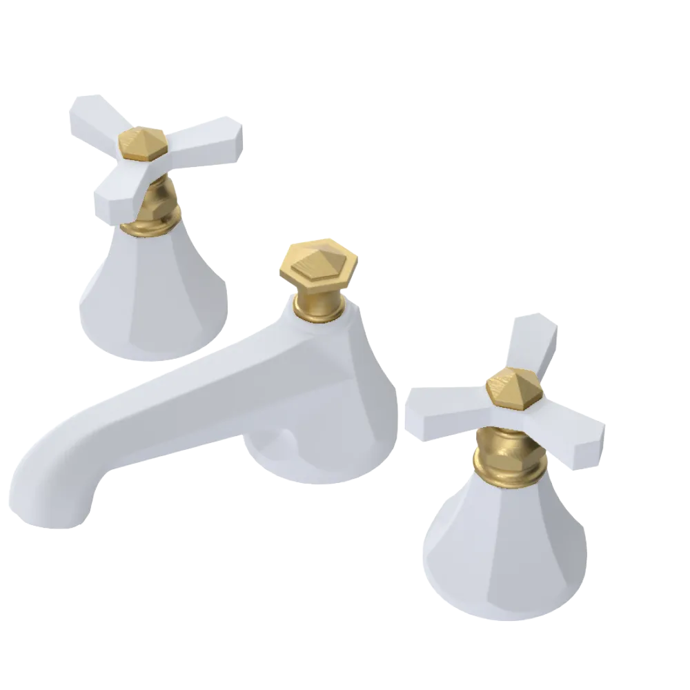 Rubinet Widespread Lav. Set. (less drain) Matt White