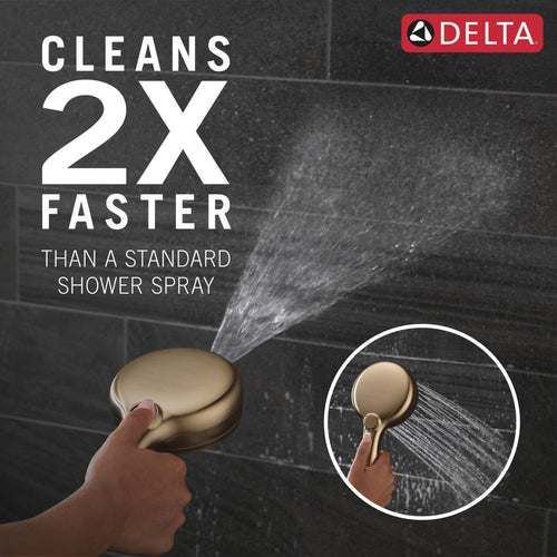 Delta 7-Setting Slide Bar Hand Shower with Cleaning