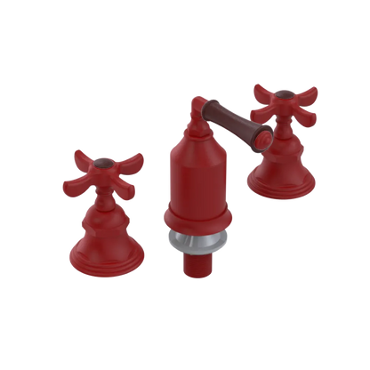 Rubinet Bidet Fitting with Spray, Diverter, and Vacum Breaker (Less Drain) Maroon