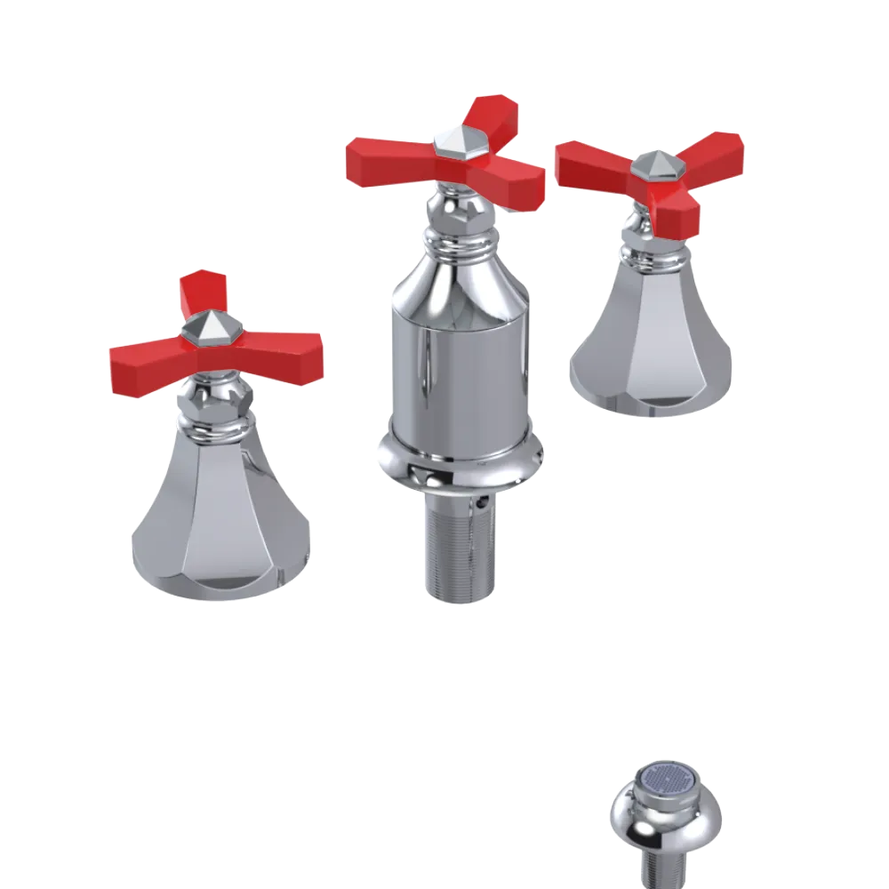Rubinet Bidet Fitting with Spray, Diverter, and Vacum Breaker (Less Drain) Chrome