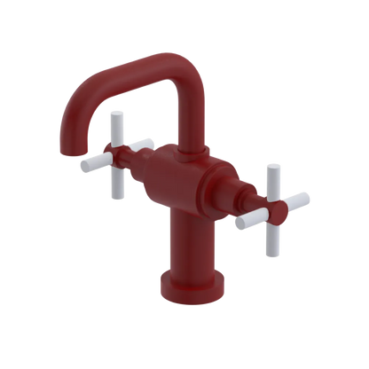 Rubinet Single Hole Dual Handle Lav. Set. (less drain) Maroon