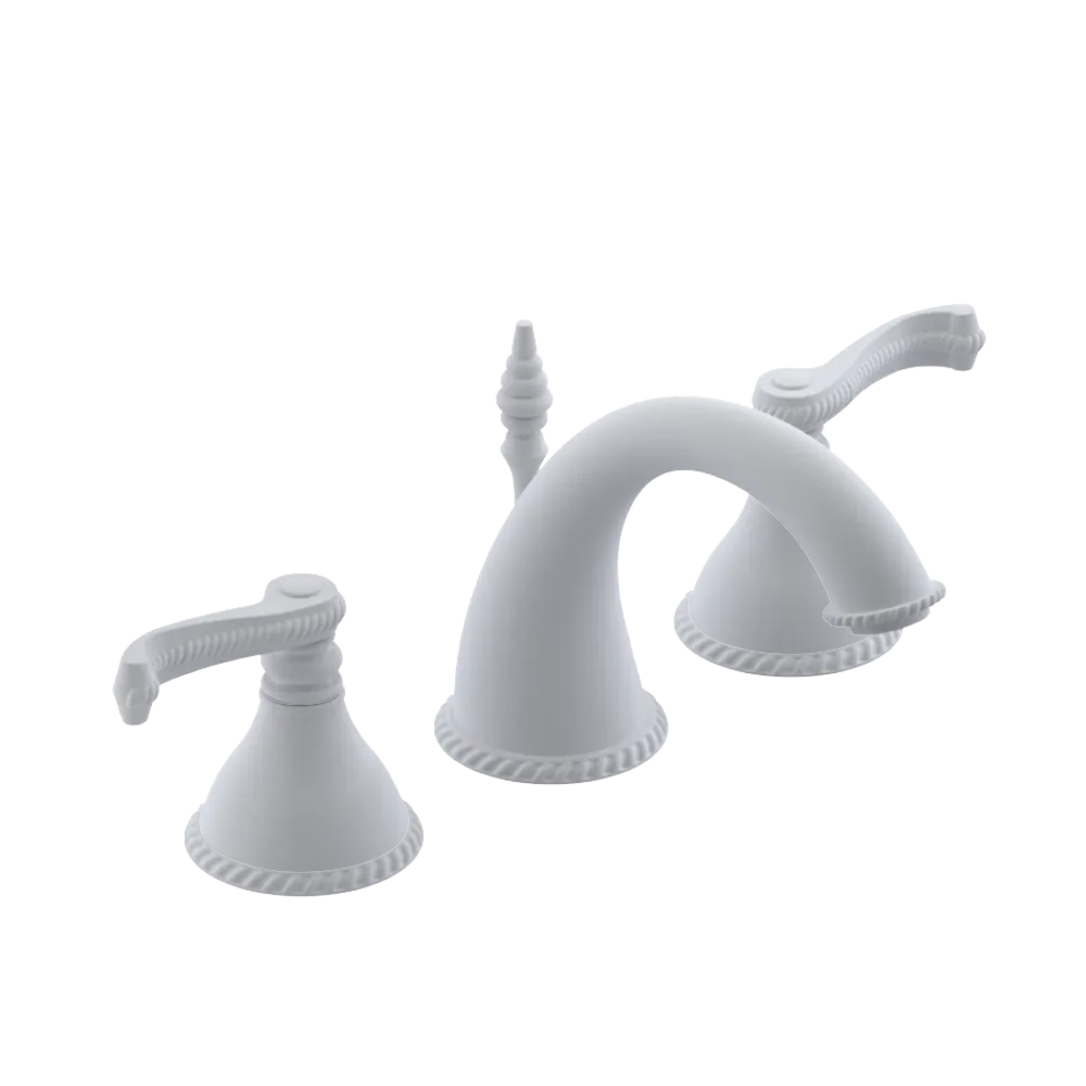 Rubinet Widespread Lav. Set. (less drain) Matt White