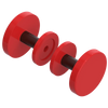 Rubinet Shower Door Knob (set) Red