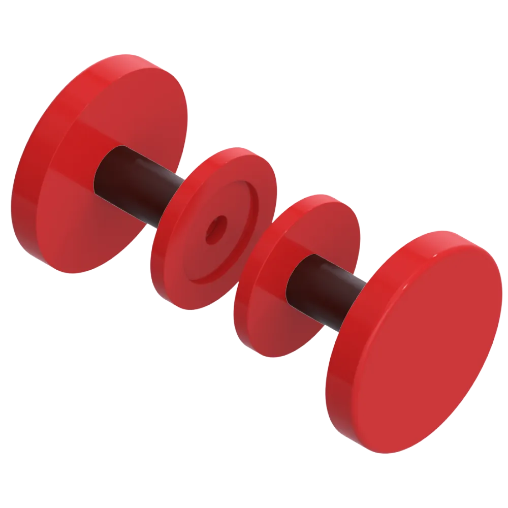 Rubinet Shower Door Knob (set) Red