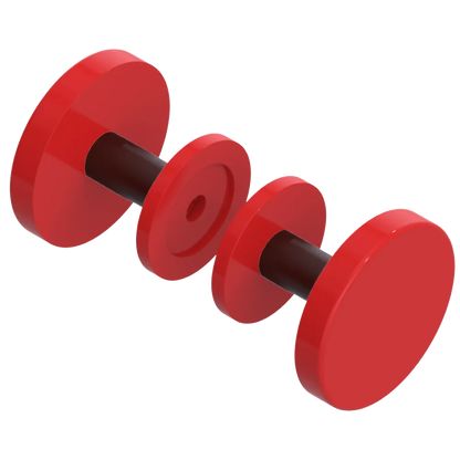 Rubinet Shower Door Knob (set) Red