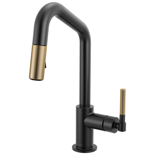 Brizo Pull Down Prep Faucet With Angle Spout Knurled Handle