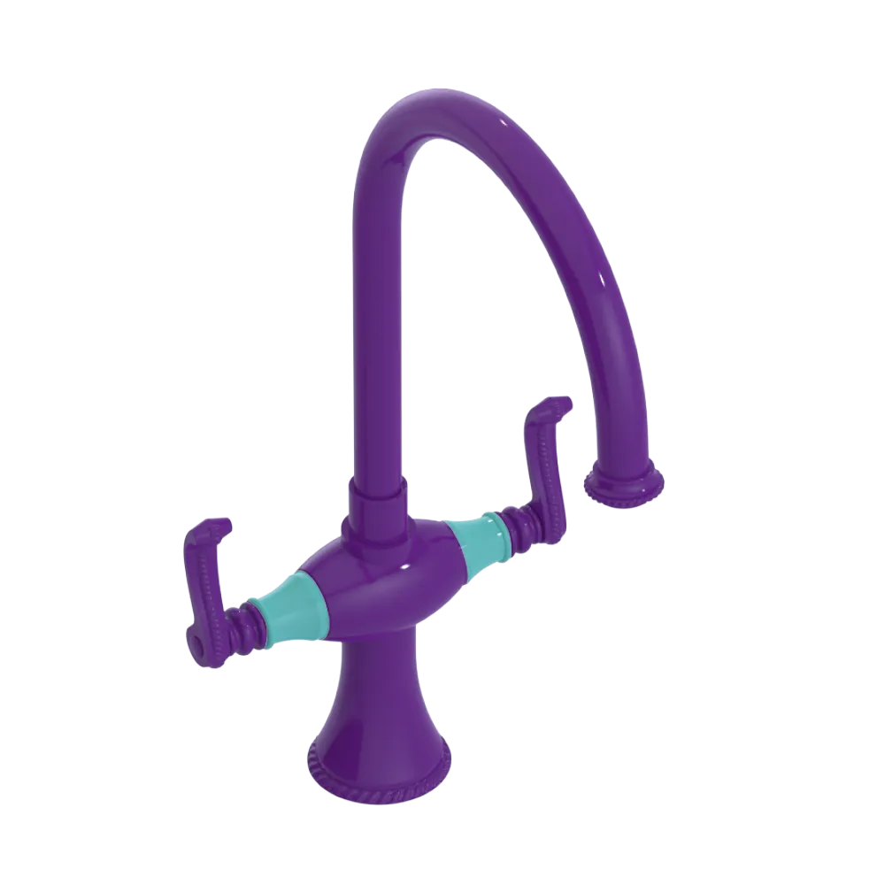 Rubinet Two Handle Single Hole Kitchen Set Purple Haze