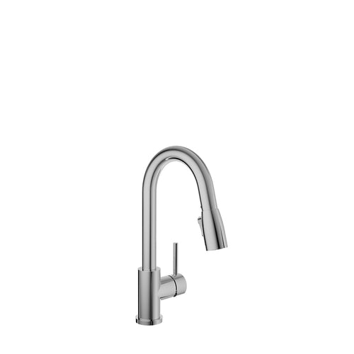 Baril Single-hole bar / prep kitchen faucet with 2-function pull-down spray