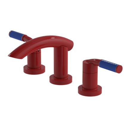 Rubinet Widespread Lav. Set. (less drain) Red