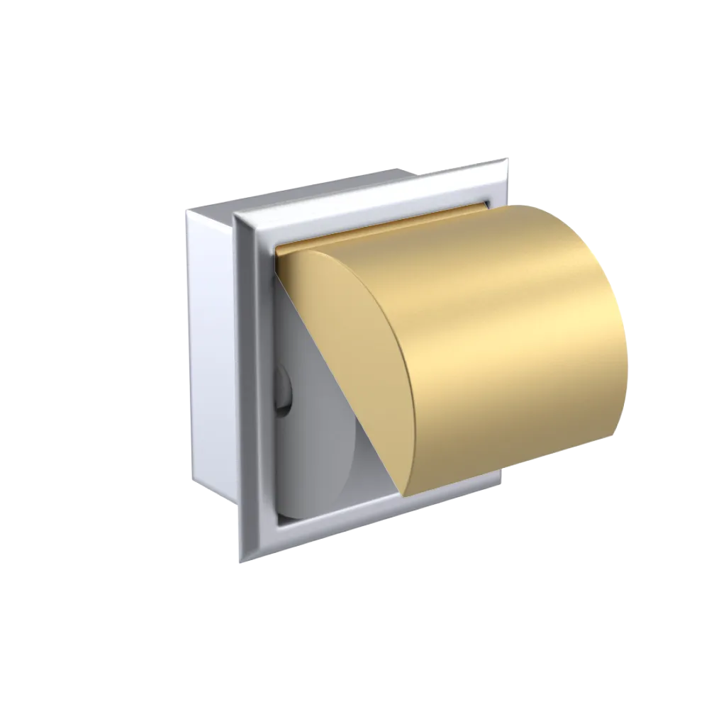Rubinet RECESSED TOILET PAPER HOLDER Satin Chrome