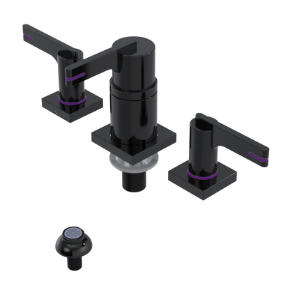 Rubinet Bidet Fitting with Spray, Diverter, and Vacum Breaker (Less Drain) Black