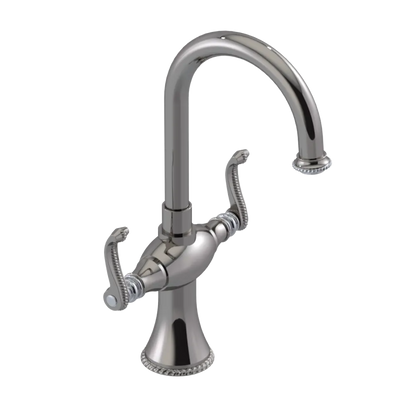 Rubinet Single Hole Dual Handle Lav. Set. (less drain) Polished Nickel