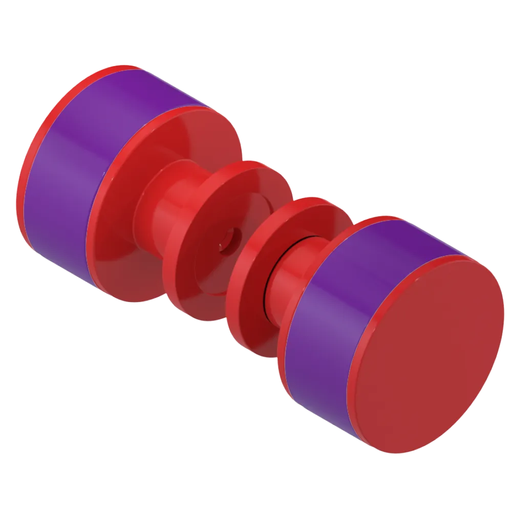 Rubinet Shower Door Knob (set) Red