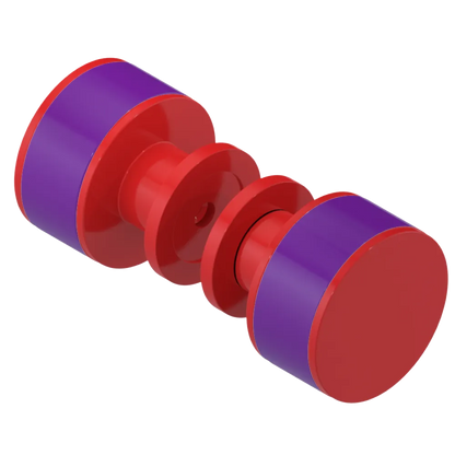 Rubinet Shower Door Knob (set) Red