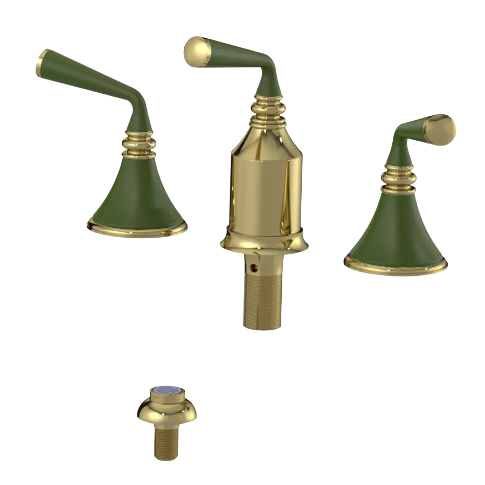 Rubinet Bidet Fitting with Spray, Diverter, and Vacum Breaker (Less Drain) Bright Brass