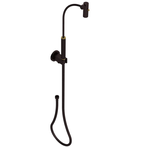 Rubinet Hand Held Shower Bidet with Extended Reach & Dual Function Spray Including Wall Bracket with Supply & Hose (Round) Oil Rubbed Bronze