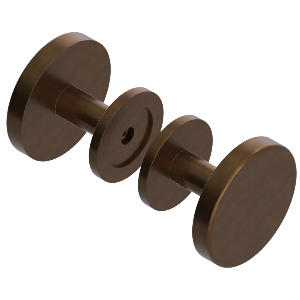 Rubinet Shower Door Knob (set) Tuscan Brass