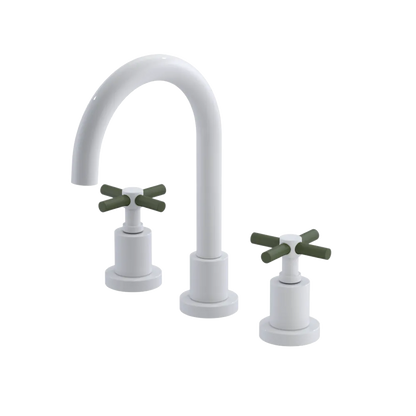 Rubinet Widespread Lav. Set. (less drain) White