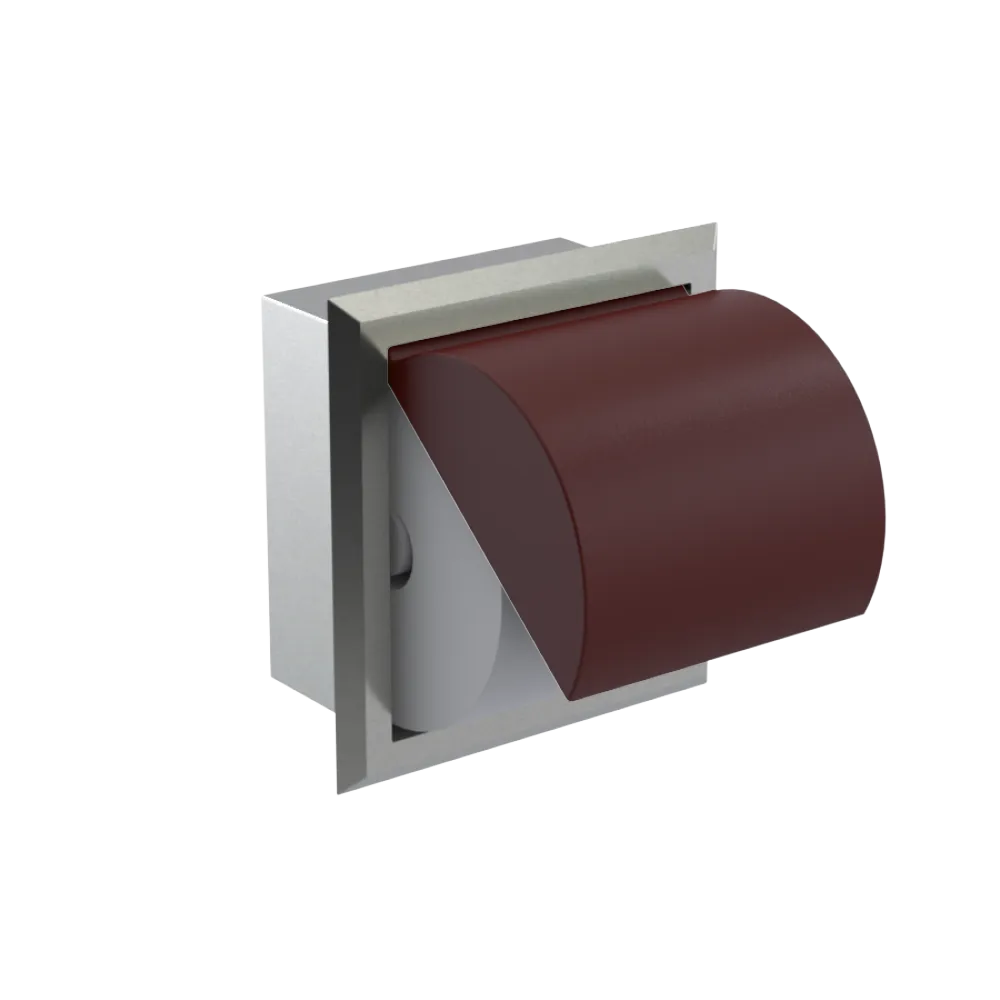 Rubinet RECESSED TOILET PAPER HOLDER Satin Nickel