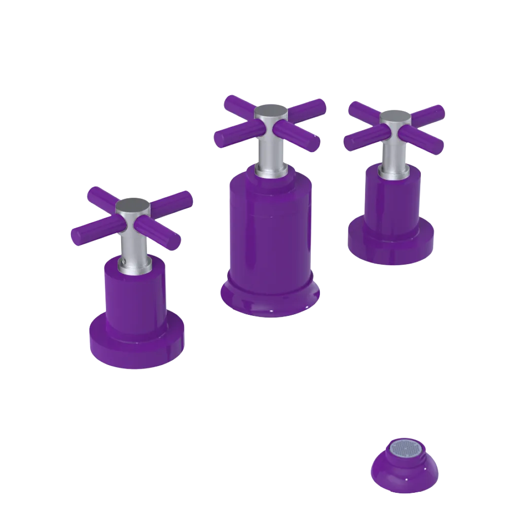 Rubinet Bidet Fitting with Spray, Diverter, and Vacuum Breaker (less drain) Purple Haze