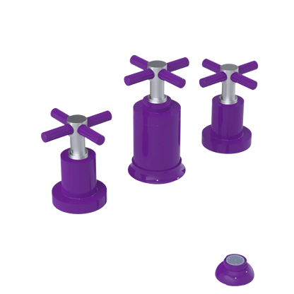 Rubinet Bidet Fitting with Spray, Diverter, and Vacuum Breaker (less drain) Purple Haze