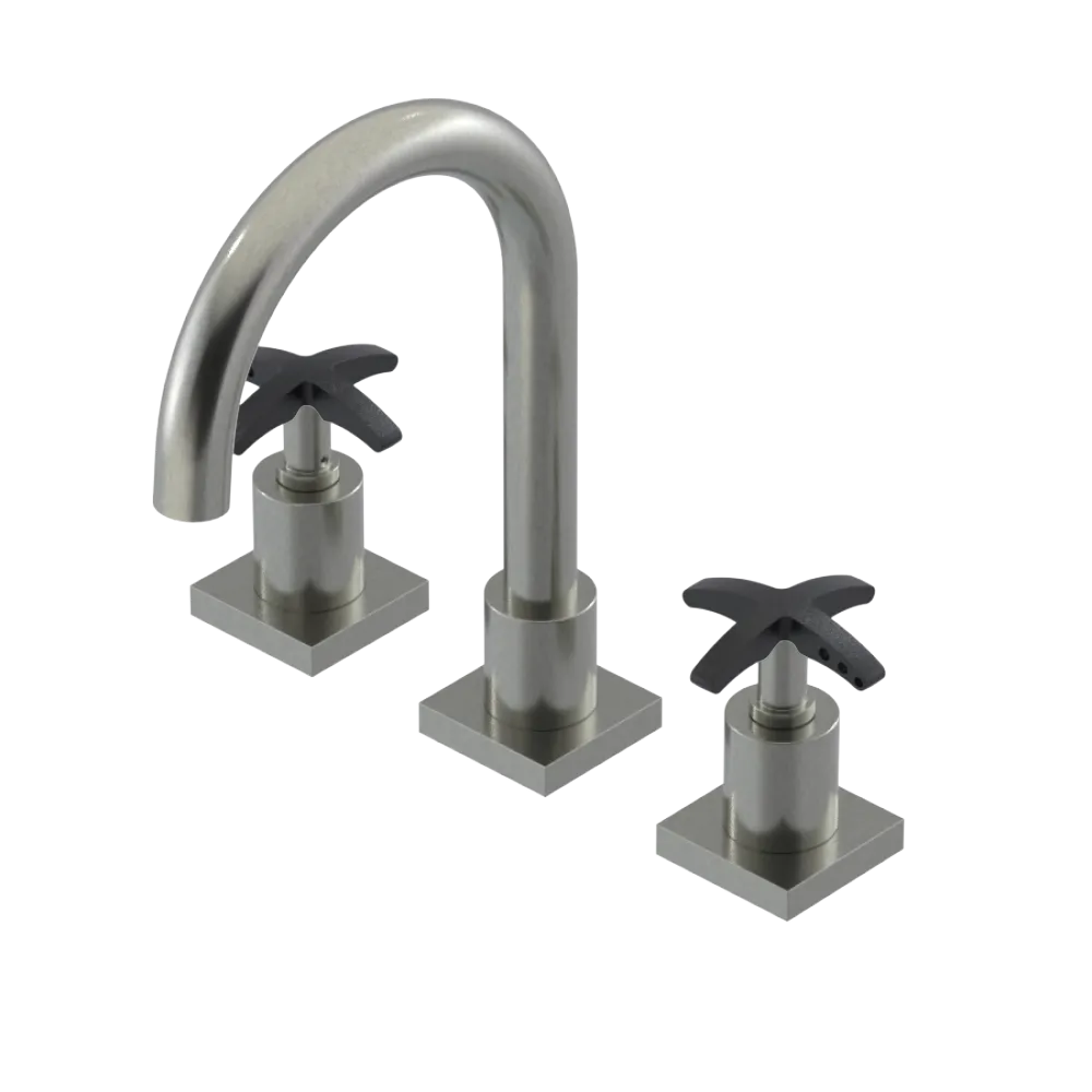 Rubinet Widespread Lav. Set. (less drain) Satin Nickel