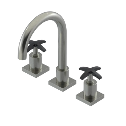 Rubinet Widespread Lav. Set. (less drain) Satin Nickel