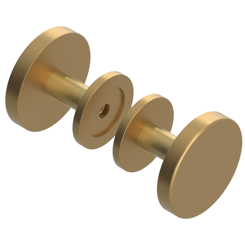 Rubinet Shower Door Knob (set) Satin Gold
