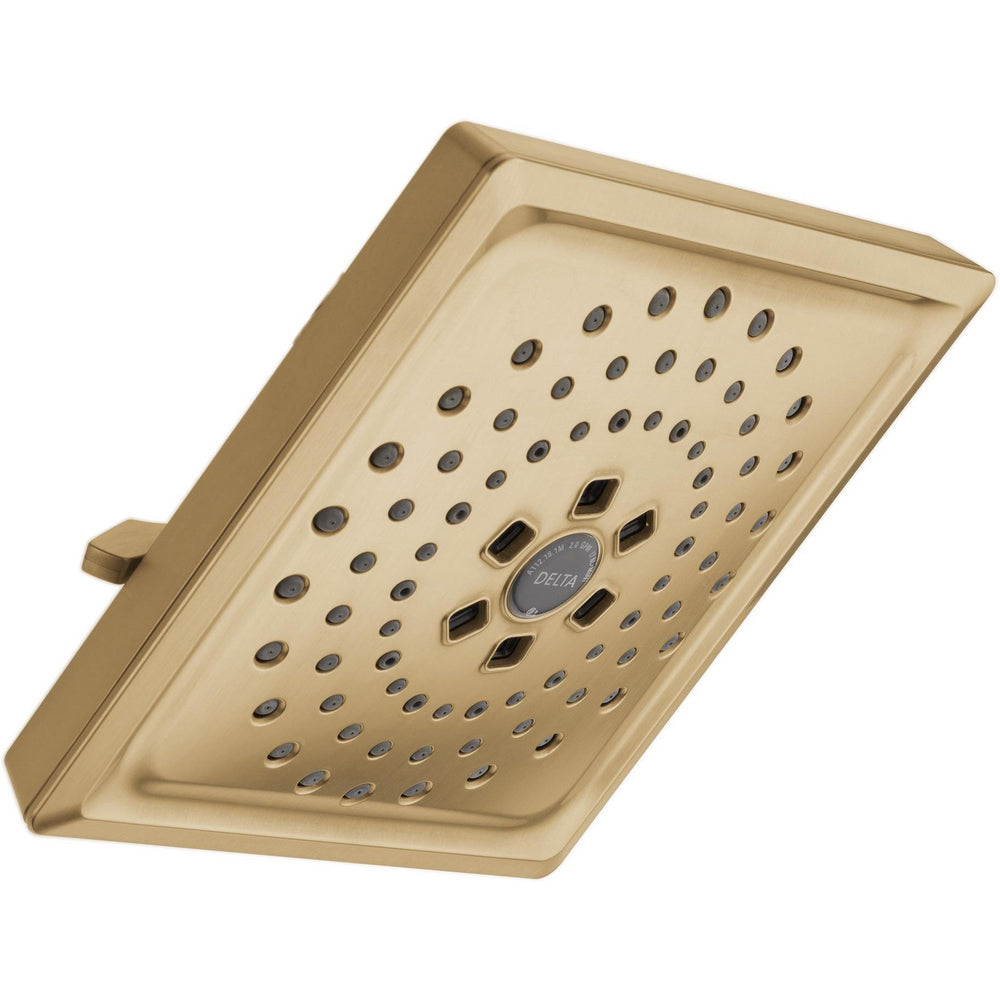 Universal Showering 3 Setting H2OKINETIC Square Raincan - Lumicoat Champagne Bronze