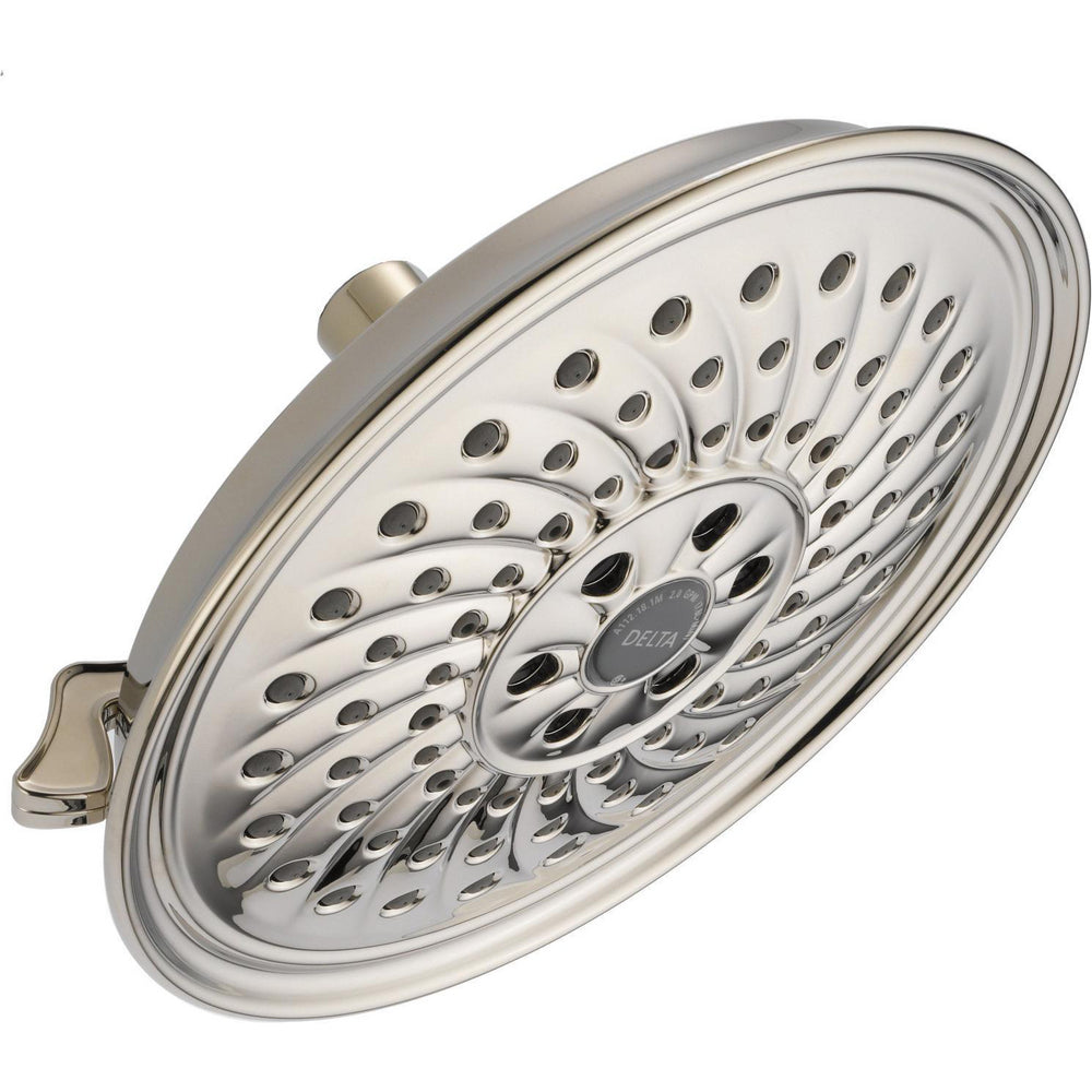 Universal Showering Delta: 3 Setting H2OKINETICS Traditional Raincan Shower Head - Polished Nickel