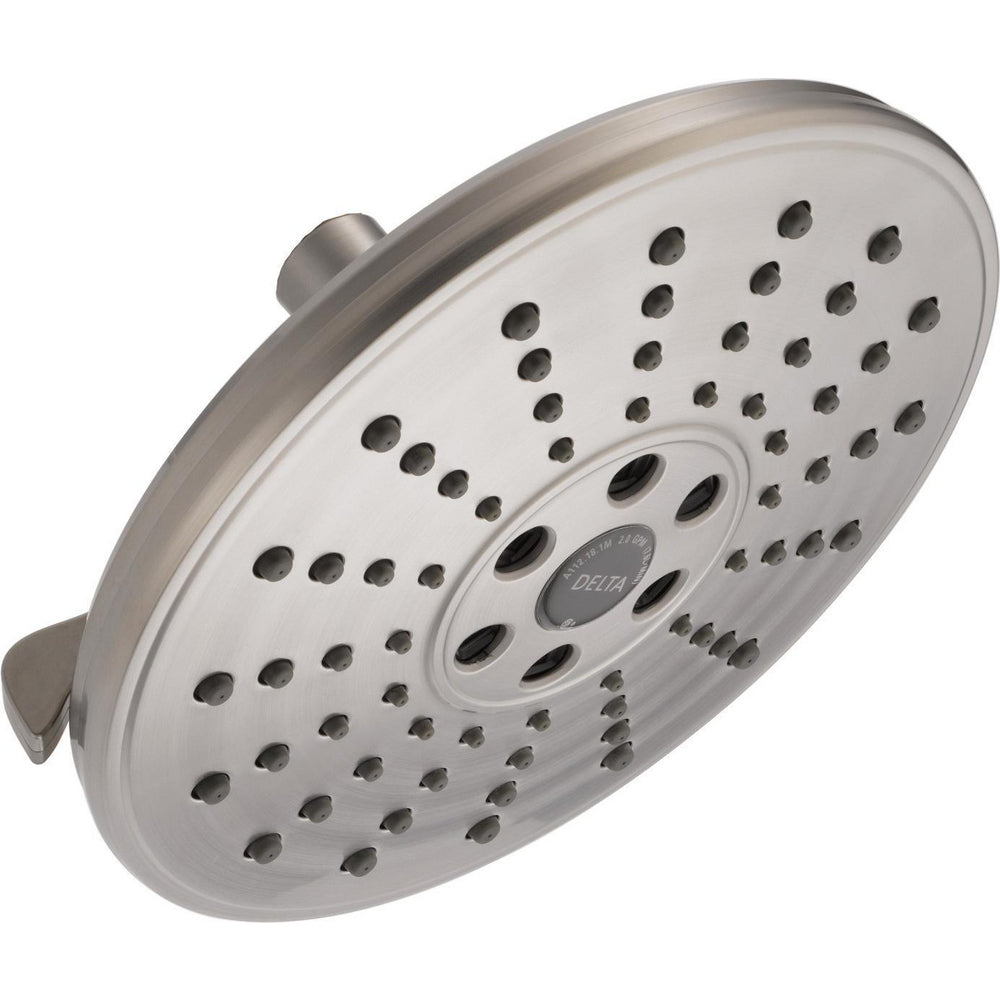 Universal Showering 3 Setting H2OKINETIC Transitional Raincan Shower Head - Stainless Steel