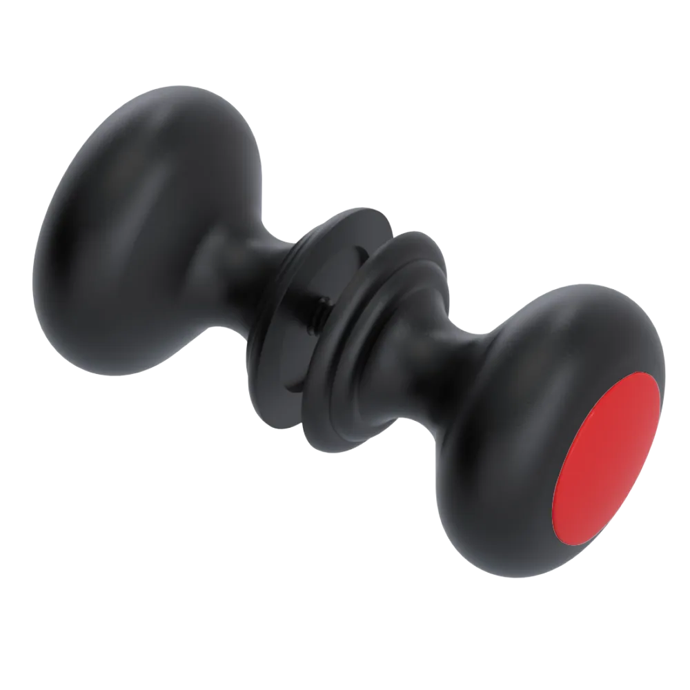 Rubinet Shower Door Knob (set) Matt Black