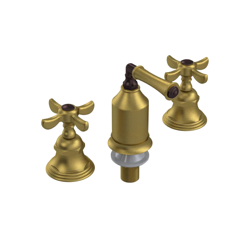 Rubinet Bidet Fitting with Spray, Diverter, and Vacum Breaker (Less Drain) Antique Brass Matt