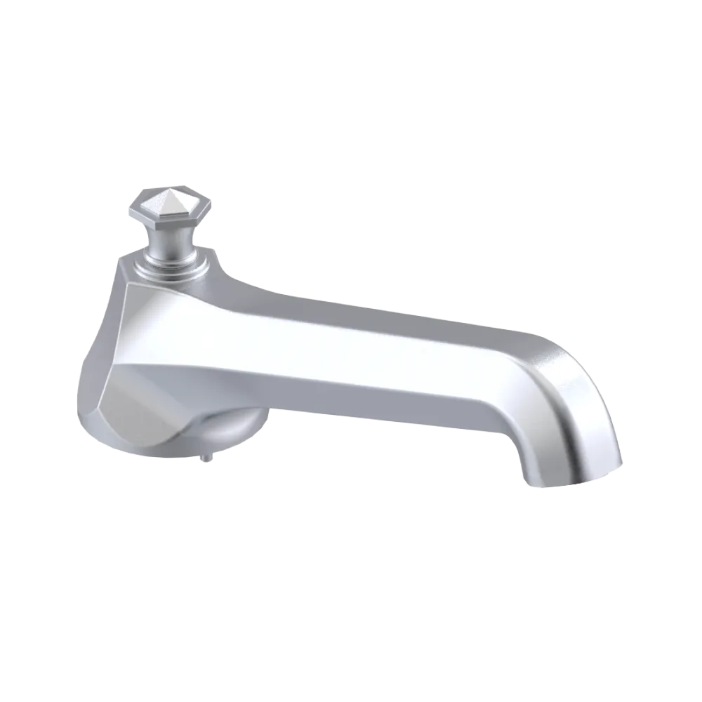 Rubinet Tub Filler Spout Deck Mount Satin Chrome